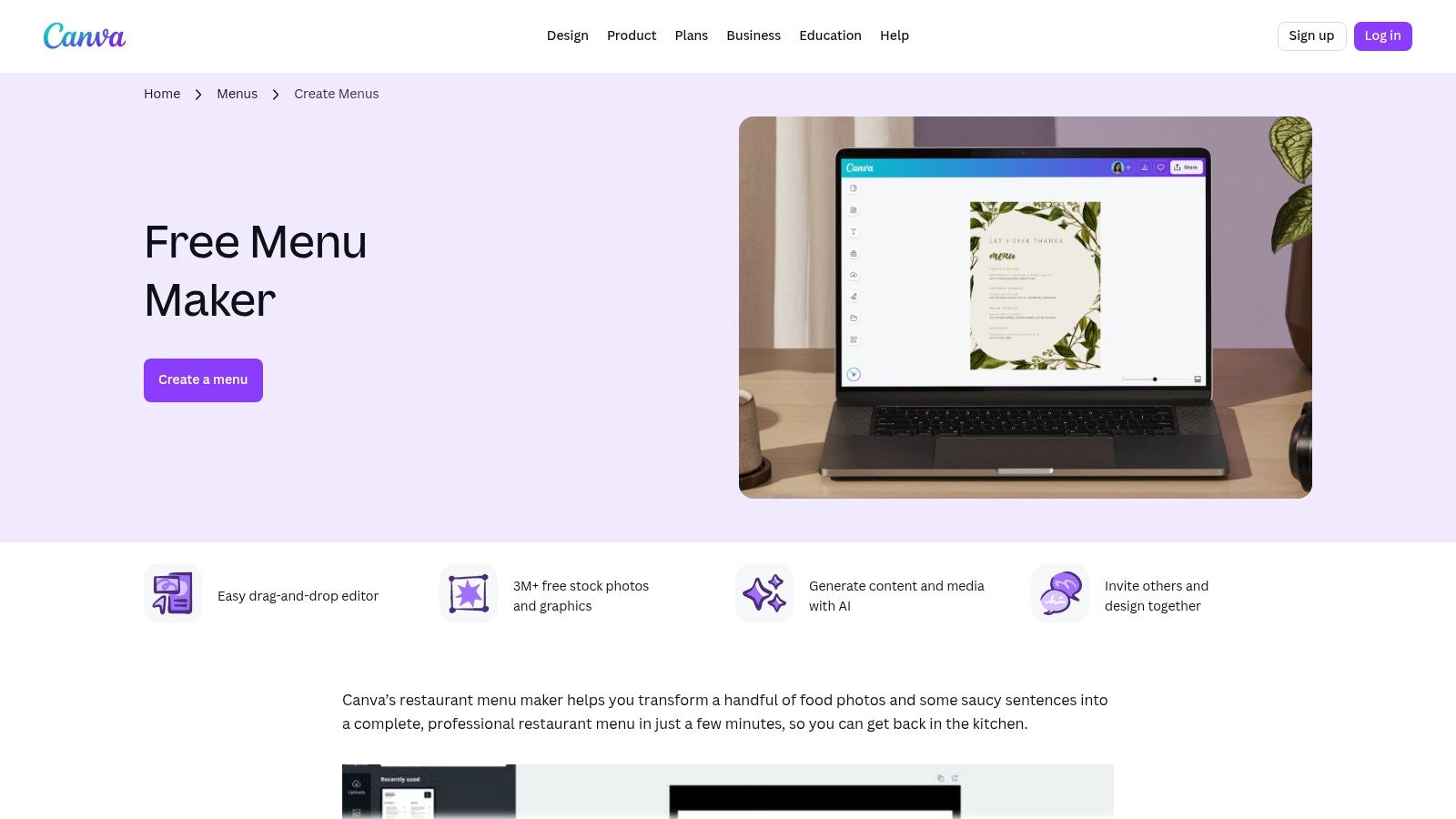 Canva (Menu Maker)